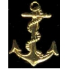 SHIPS ANCHOR GOLD 1 INCH PIN